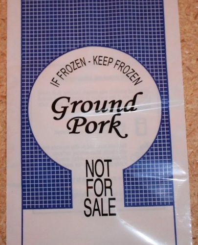 200 - 1 LB Ground Pork Bags Sausage Meat Chub Freezer FREE SHIPPING