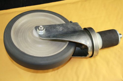 FOOD PREPERATION WORK TABLE CASTER 6X1.25&#034; W/LOCKING WHEEL 2&#034; RUBBER POST VG