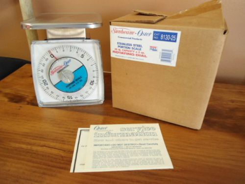 Sunbeam Commercial Products Stainless Steel 25 Pound Portion Scale ~ 8130-25