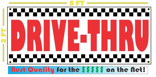 DRIVE-THRU All Weather Banner Sign Breakfast Lunch &amp; Dinner 50&#039;s Resturant Diner
