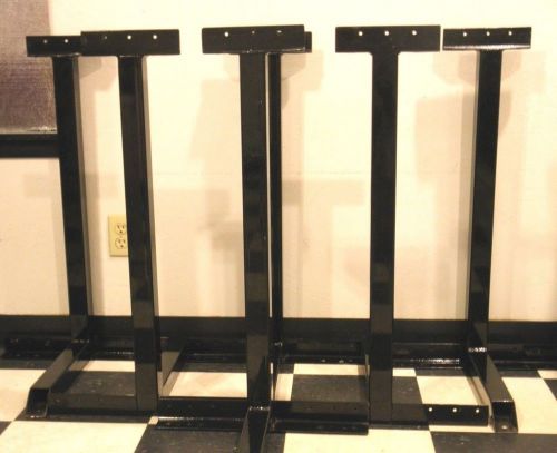 **wow** lot of 6 used black cantilever table bases 2&#034; steel tubing **look here** for sale
