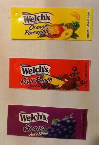 Vending Machine Labels - Welch&#039;s Juices set of 3 individual labels