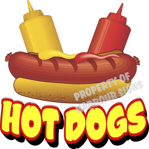 Hot Dogs Decal 24&#034; Hotdogs Restaurant Cart Concession Trailer Food Truck Sticker