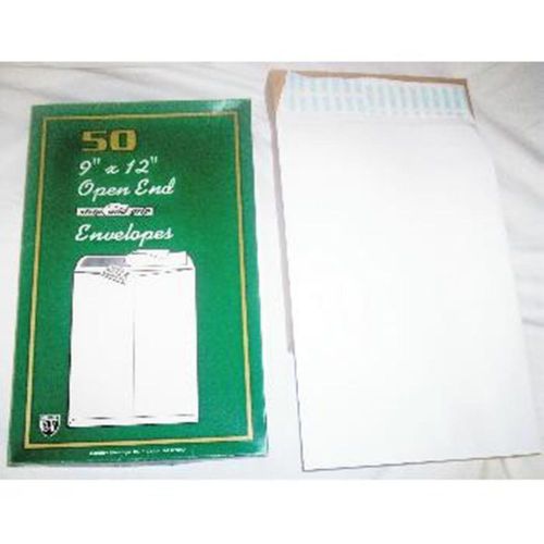 Set of 4 - Box of 50 - 9&#034; X 12&#034; Open End Strip And Grip Envelopes
