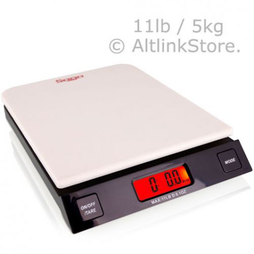 Saga digital kitchen scale 11lb 5kg/5000g x 1g oz diet food weight postal w/s/pd for sale