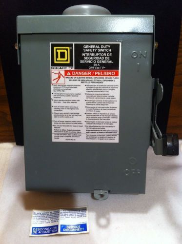 Square D General Duty Safety Switch 60 A 240 Vac New!!