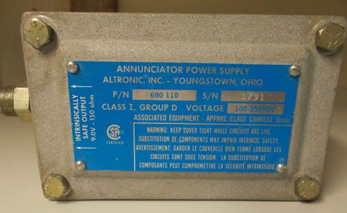Annunciator Power Supply 690110  100-350vdc