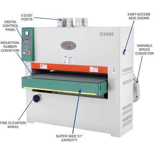 Grizzly g9980 sander for sale