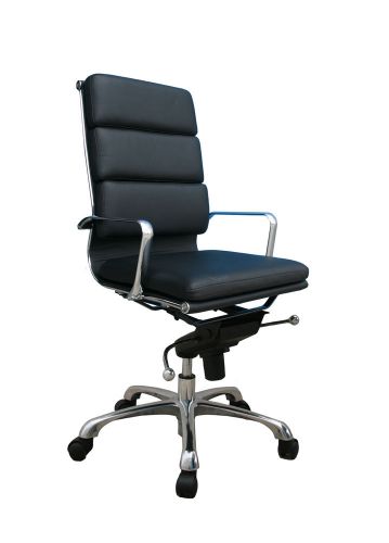 Plush Modern High Back Office Chair White, Black or Brown