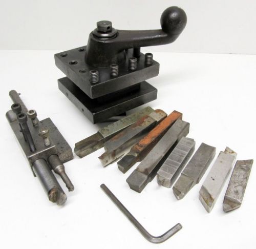 LATHE FOUR-SIDES TOOL POST WITH CUTTERS BORING BARS