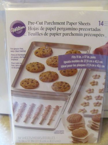 NIP Wilton Pre Cut Parchment Paper Sheets, Pack Of 14 Sheets