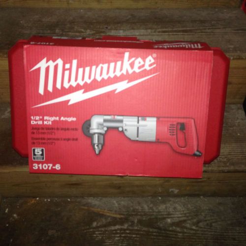 Milwaukee 3107-6 1/2&#034; Heavy Duty D-Handle Right Angle Drill Kit*NEW*FREE-SHIPP*