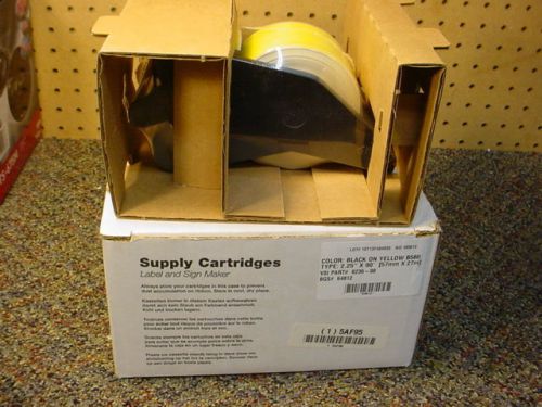 Brady Supply Cartridge For Sign And Label Maker Black On Yellow 64812 B580 NIB