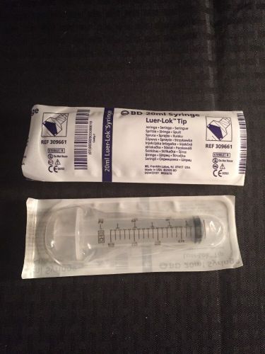 New lot of 20 bd syringes luer-lok tip 309661 20ml see description for sale