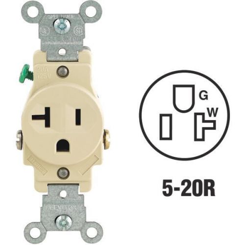 Leviton S01-5801-KIS Grounded Single Outlet-IV SINGLE OUTLET