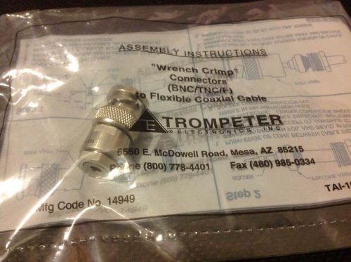 Trompeter PL20-5 BNC Plug Straight 50 Ohm Crimp
