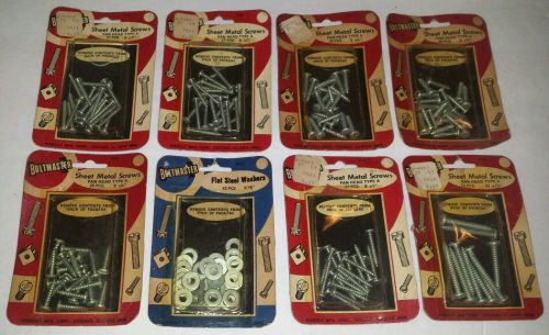 Vintage boltmaster sheet metal screws gorgeous packaging nice display pieces for sale