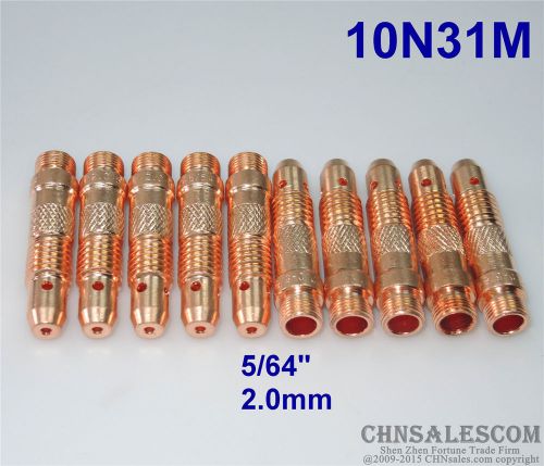 10 pcs 10N31M Collet Body for Tig Welding Torch WP-17 WP-18 WP-26  2.0mm 5/64&#034;