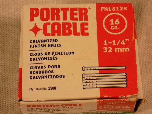 PORTER-CABLE FN16125 16 Gauge 1-1/4-Inch Straight Finish Nails (2500-Pack)