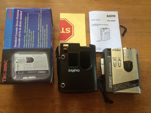 SANYO TRC-2050C STANDARD CASSETTE RECORDER Complete with manual and box