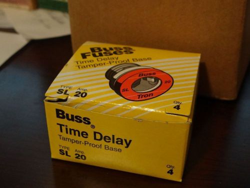 Lot (40) Bussman SL-20 20A screw in time delay plug fuses NEW - ten boxes total