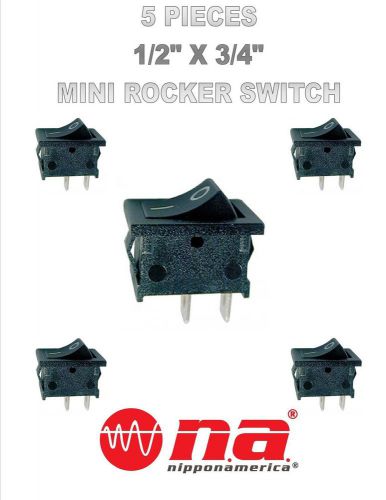 5 Pieces Mini Rocker Toggle Switch EC-1210 1/2” x 3/4” Mount Hole 10 AMP 12 VOLT