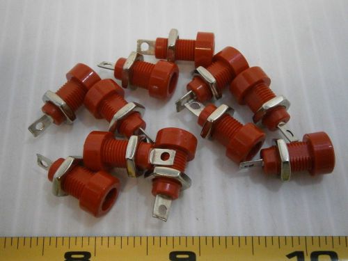 Johnson 108-0902-001 Red insulated Banana Plug with nut lot of 25 #377