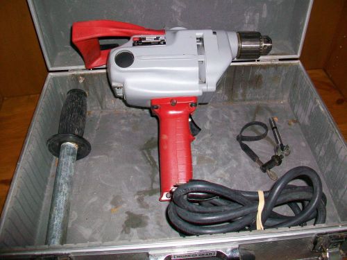 Milwaukee Hole Hawg 1/2 Inch Drill Model 1660-1 COMPACT DRILL WITH CASE 3/4 BIT