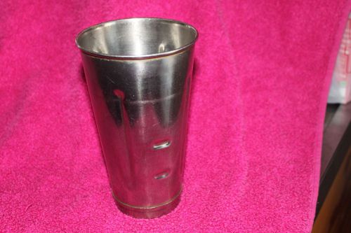 Stainless steel milkshake malt cup hamilton beach 18-8 for sale