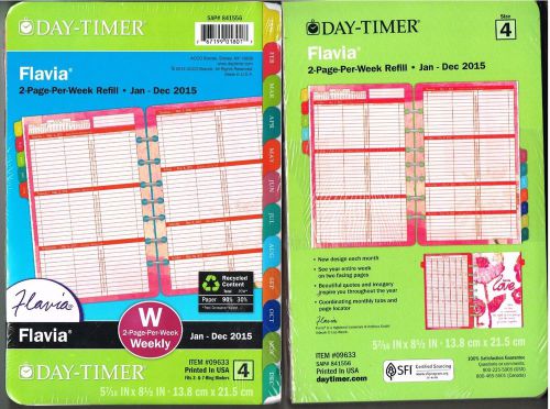 Day-timer flavia weekly desk-size refill 2015, 5.5 x 8.5 inch page size # 09633 for sale