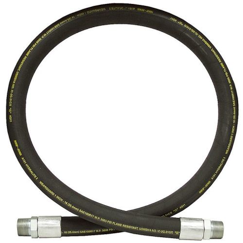 1&#034; x 120&#034;  two wire braid hydraulic hose  1&#034; npt  3000 psi  919-22120 for sale