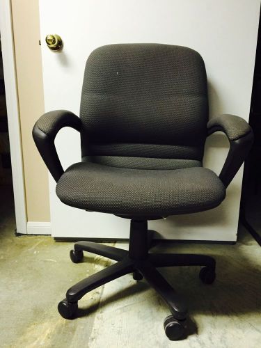 Mid-Back Gray Office Chairs with Arms