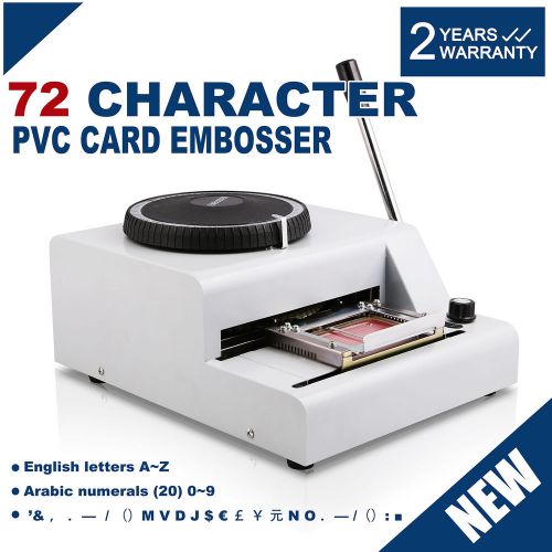 72 character embossing embosser machine manual iso 1/10 inch adjustable popular for sale