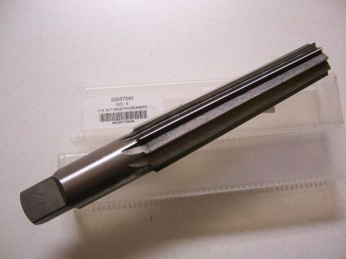 TAPERED REAMER,#4 Morse,straight flute,HSS,tailstock,lathe,mill,drill,cleaning