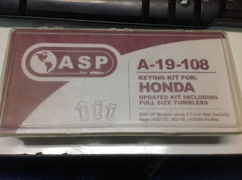 HONDA 4-TRACK HIGH SECURITY LOCK KEYING KIT ASP A-19-108 LOCKSMITH