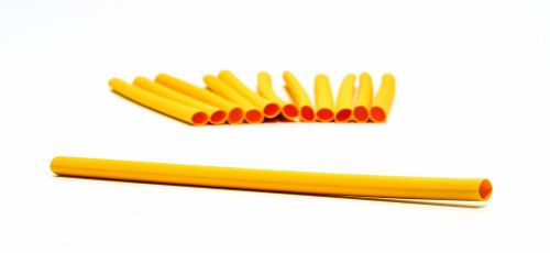 Camco 65003 Heat Shrink Tubing 1/4&#034;, 12-10 Gauge, Yellow 6&#034; Long - 12 pack