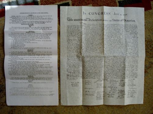 Vintage Declaration Of Independence July 4, 1776 Patriotic USA Historic