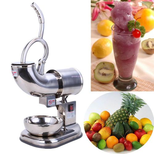 Ice Shaver Machine Electric Snow Cone Maker Stainless Crusher Fruit Vegetable