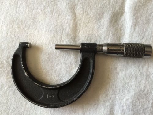 Brown &amp; Sharpe 1&#034; - 2&#034; Precision Outside Micrometer # 60, Made in USA
