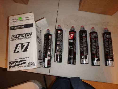 NOS 6 tubes of EPCON red head adhesive anchoring systems