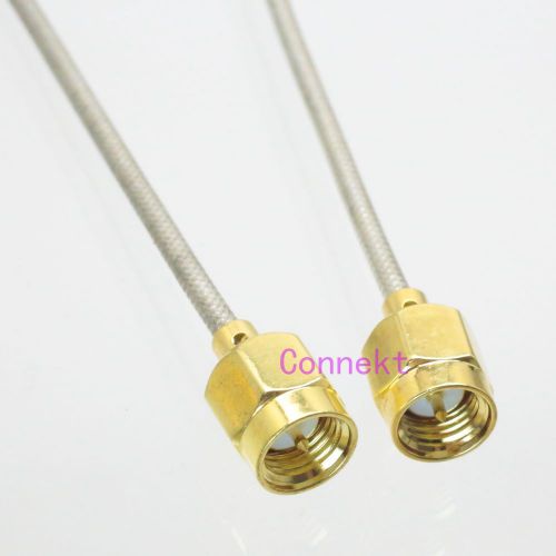 SMA male to SMA male straight solder RG405 cable jumper pigtail 30cm