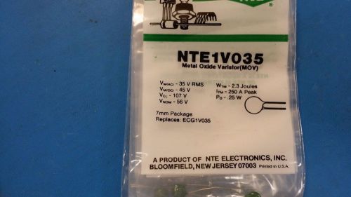 (2 PCS) NTE1V035, ECG1V035, Metal Oxide Varistor (MOV)