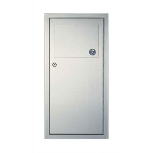 Traditional 3 gal. Recessed Waste Receptacle with Self-Closing Panel