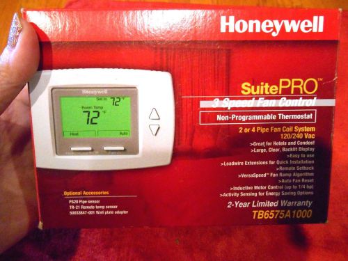 NEW HONEYWELL SuitePro TB6575A1000 3 Speed Fan Control NP Thermostat B552