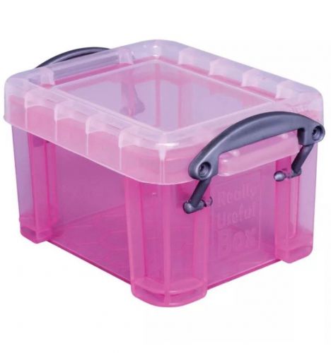 Really Useful 0.14 Liter Box Dark Pink Small Craft Storage Office School
