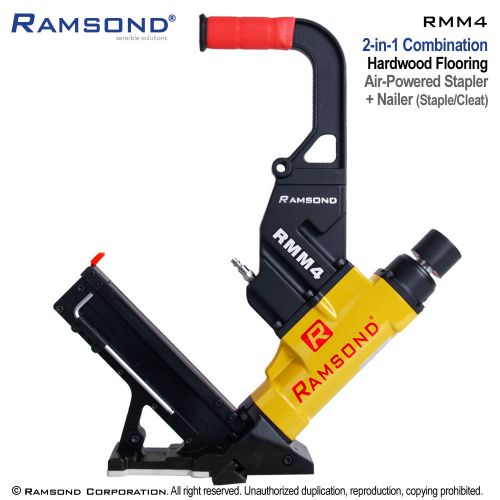 Ramsond rmm4 2-in-1 pneumatic hardwood wood floor flooring cleat nailer stapler for sale