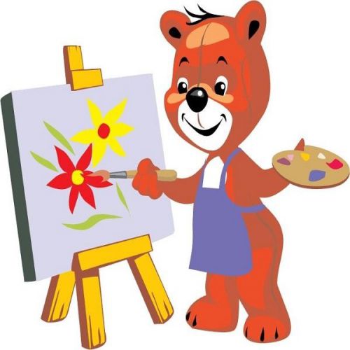 30 Custom Painter Bear Personalized Address Labels