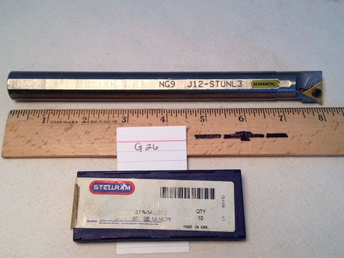 1 new 3/4&#034; heavy metal boring bar w/ 10 tnmg 320.5a-1a carbide inserts. {g26} for sale