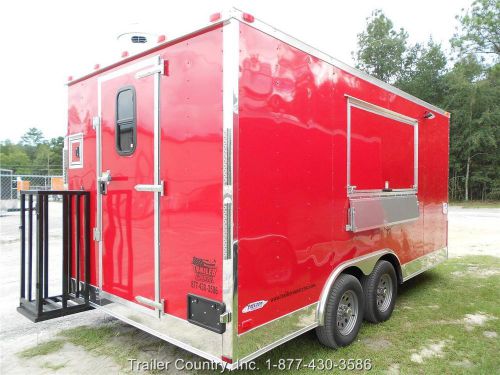 New 8.5x16 8.5 x 16 enclosed concession food vending bbq trailer for sale