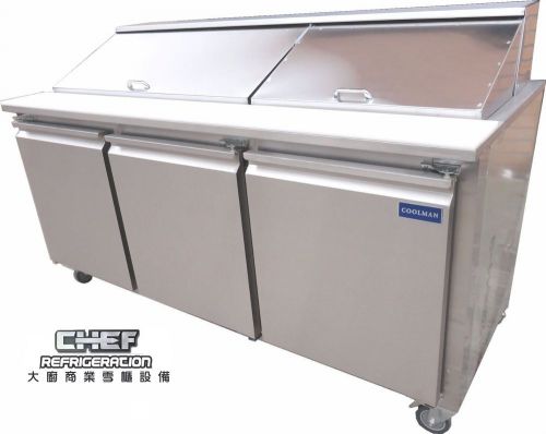 Coolman commercial refrigerated sandwich prep table  72&#034; for sale